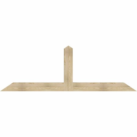 Ekena Millwork Portland Rough Sawn Timber Gable Bracket, Douglas Fir, 96"W x 32"H x 6"D x 6"F, 8/12 Pitch GBW096X32X0606POR00RDF